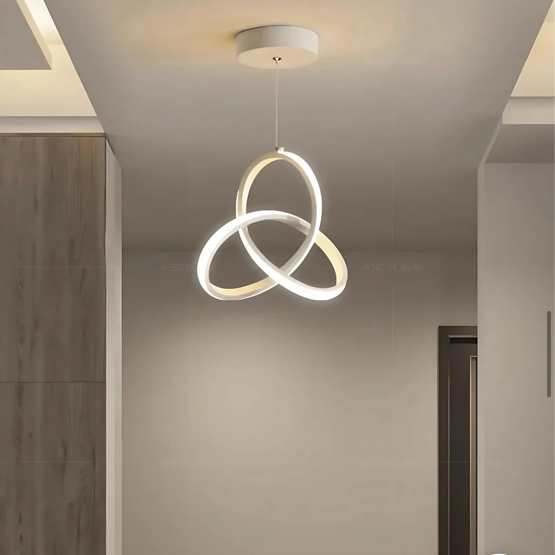 Asya Beyaz Modern Ultra Beyaz Ledli Sarkıt Ledli Avize