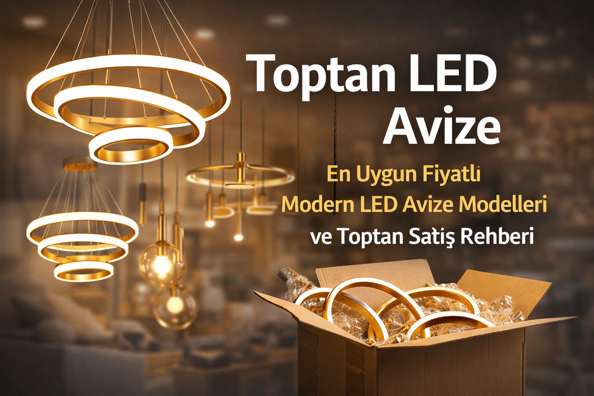 toptan led avize modelleri modern halka led avize kutulu depo sevkiyat görüntüsü