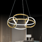 Luna Gold Kaplama 3 Renk Ledli Modern Özel Tasarım Sarkıt Led Avize
