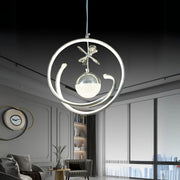 Alberto Krom Kaplama 3 Renk Ledli Modern Özel Tasarım Sarkıt Ledli Avize