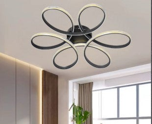 Lupinella Siyah Gold Çizgili 3 Renk 60 cm Led Avize