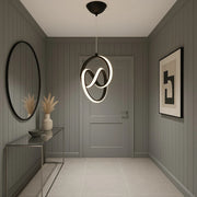 Trend Siyah Modern Power Beyaz Ledli Avize