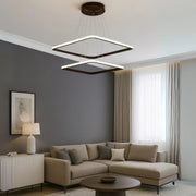 Maria Siyah Kare 3 Renk Ledli Avize Sarkık 2'Li Ledli Avize Modern Led Avize