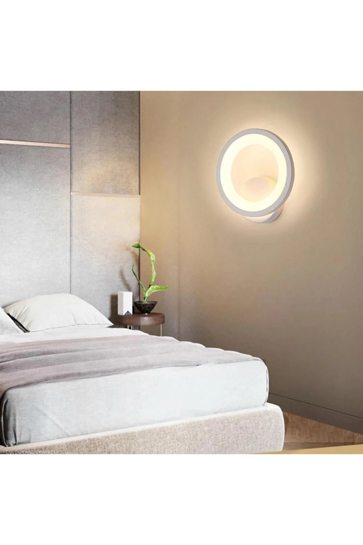 MS81006-1 Beyaz Lüks Modern Günışığı Ledli Duvar Lambası Ledli Aplik