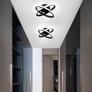 Dale Siyah Plafonyer Beyaz Ledli Avize