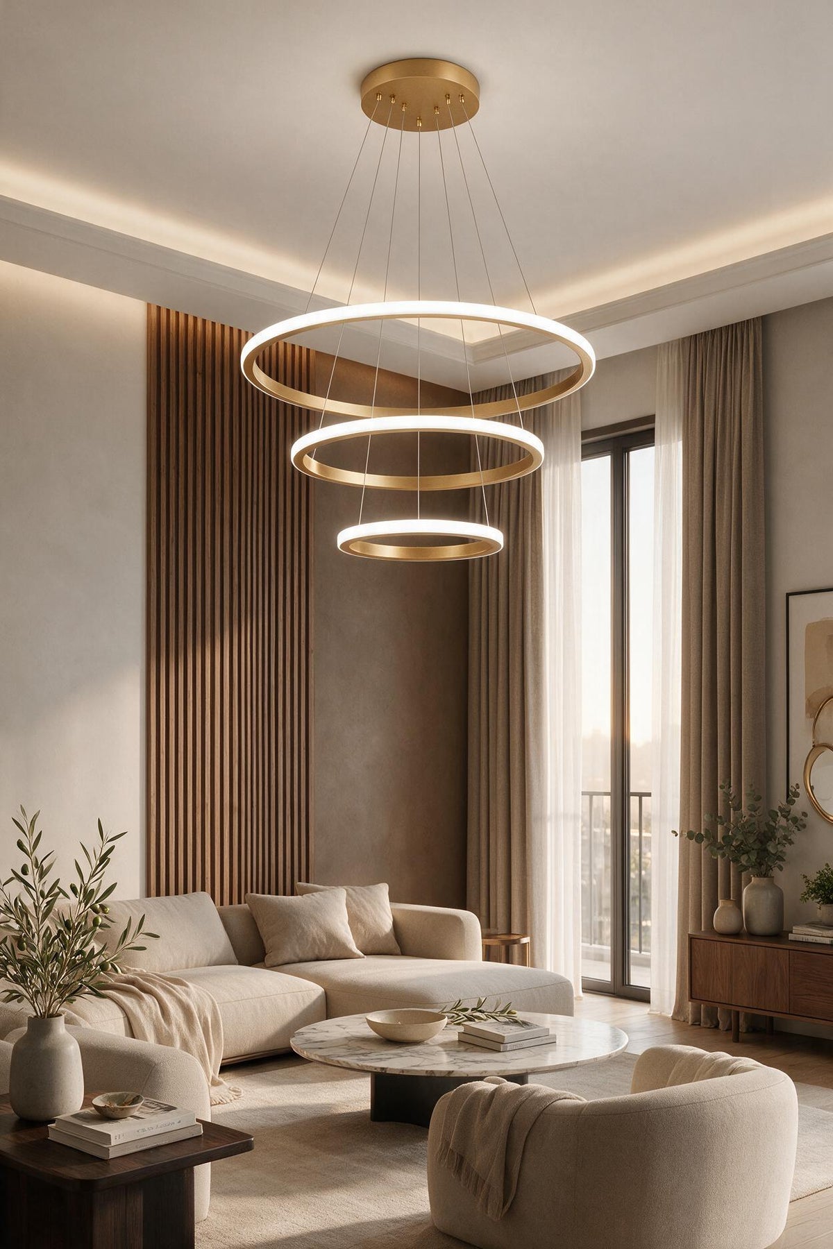 Robin 3'lü Eskitme Günışığı Ledli Modern Avize