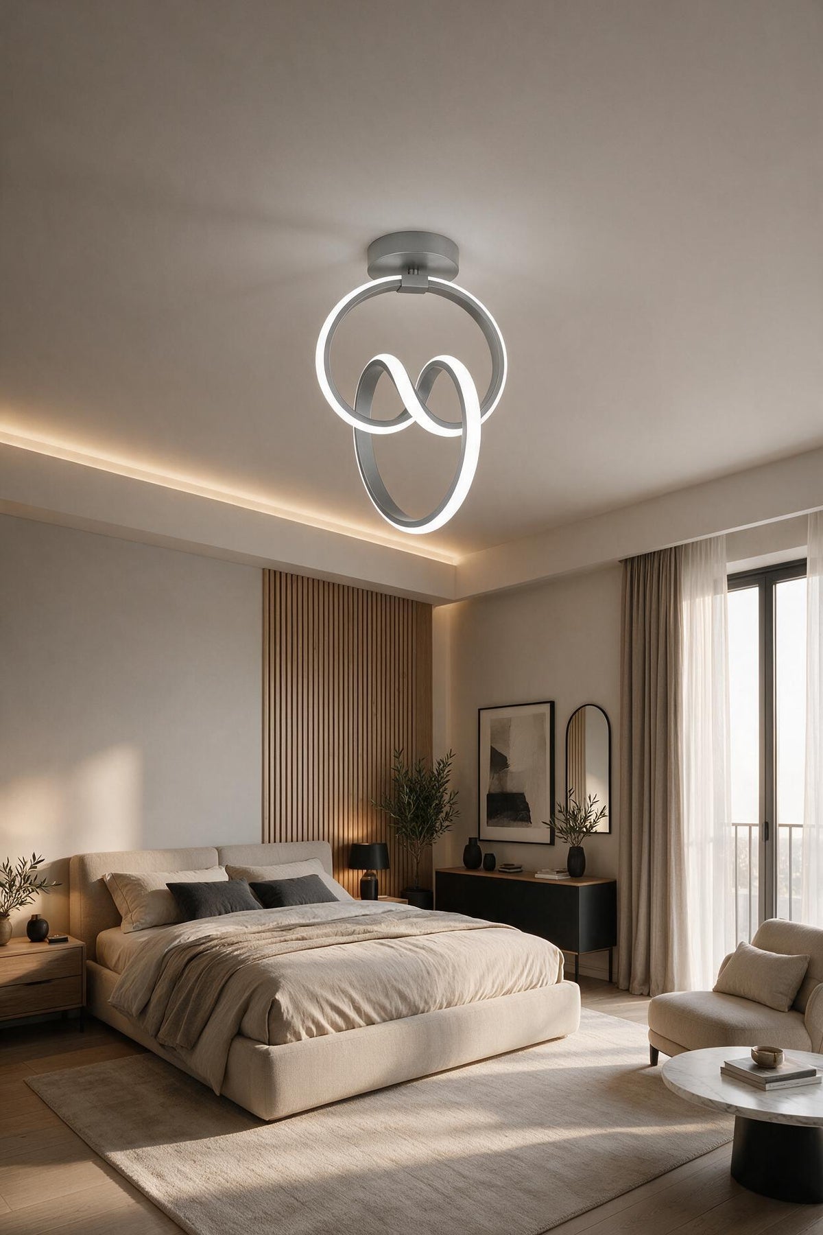 Emily Gri Tekli Plafonyer Led Beyaz Ultra Ledli Salon Mutfak Oda Hol Ledli Avize