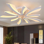 Layla Beyaz Plafonyer Lüks Modern 3 Renk Ledli Avize