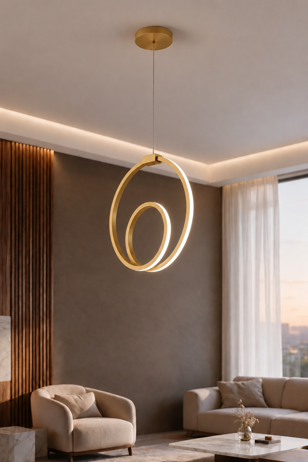Orjin Eskitme Tekli Sarkıt Led Beyaz Işık Ultra Ledli Salon Mutfak Oda Hol Ledli Avize