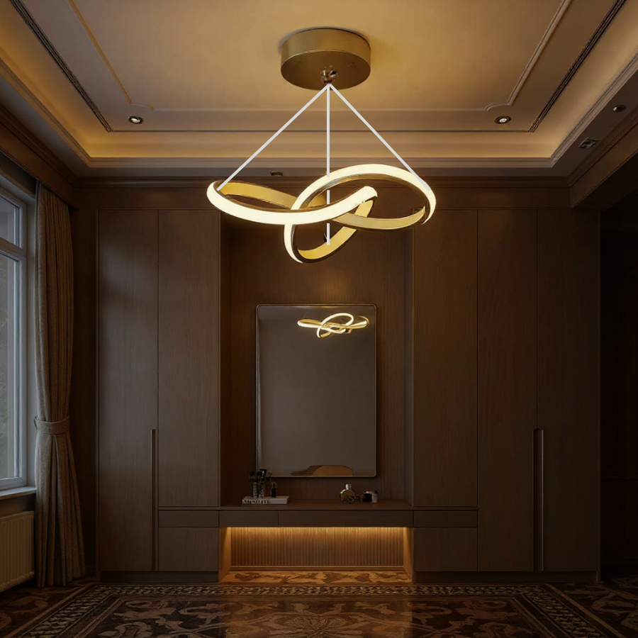 Aura Eskitme Ultra Power Beyaz Ledli Avize Sarkıt Tekli Avize