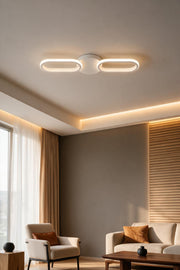 Hermes Modern Beyaz 2'Li Plafonyer Ultra Power Beyaz Ledli Avize