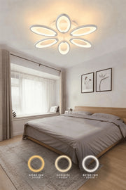 MS31005-6 Modern 3 Renk Ledli Beyaz Plafonyer Lüks Modern 6'lı Ledli Avize