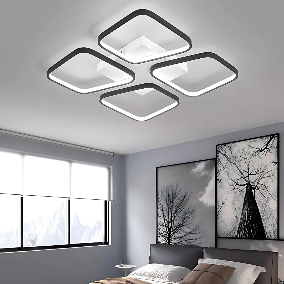 Aleda Modern 3 Renk Ledli Mimari Tasarım Plafonyer Ledli Avize Led Avize