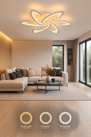 MS58005-6 Modern 3 Renk Ledli Plafonyer Beyaz Lüks 6'Lı Ledli Avize