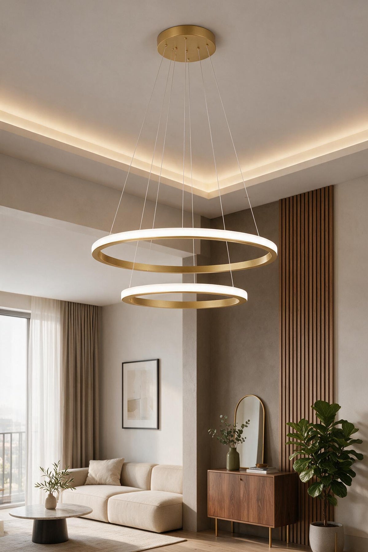 Robin 2'li Eskitme Beyaz Ledli Modern Avize