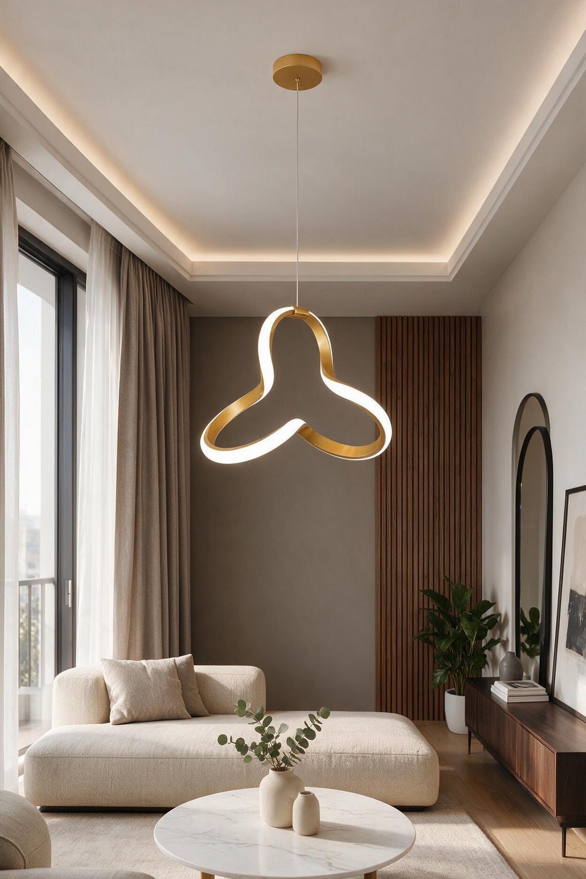Clover Eskitme Modern Ultra Beyaz Ledli Sarkıt Led Avize