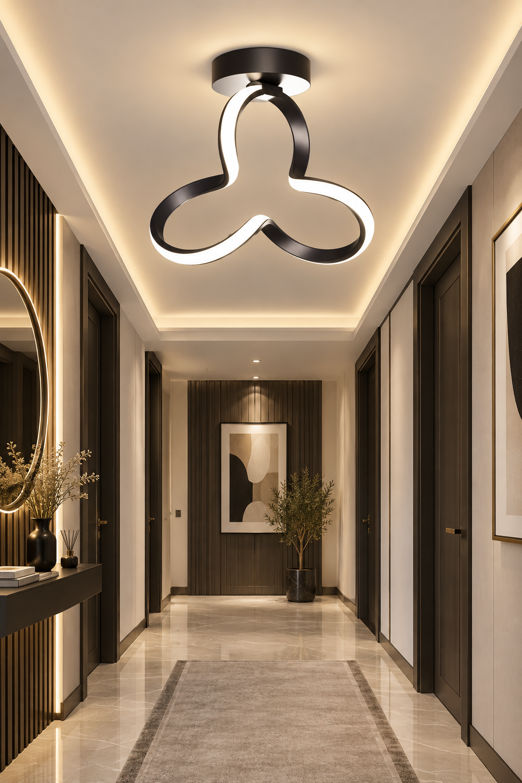 Clover Siyah Tekli Plafonyer Led Beyaz Ultra Ledli Salon Mutfak Oda Hol Ledli Avize