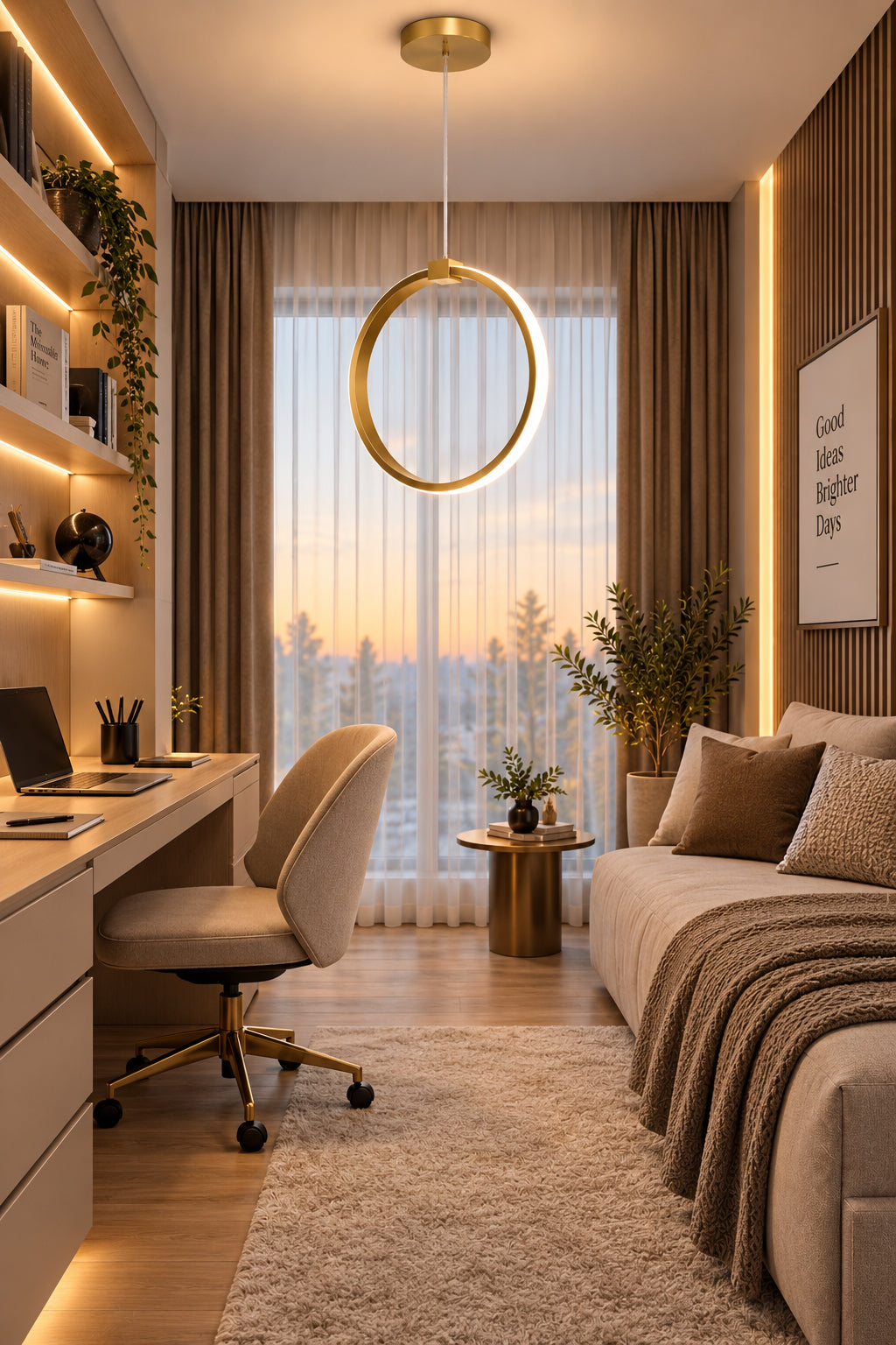 Rings Eskitme Tekli Sarkıt Led Günışığı Ultra Ledli Salon Mutfak Oda Hol Ledli Avize