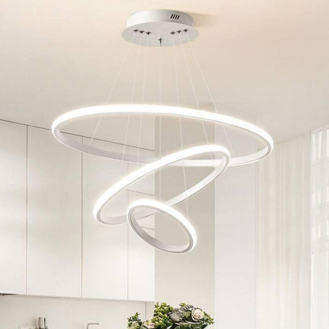 Robin 3'lü Gri Beyaz Ledli Modern Avize