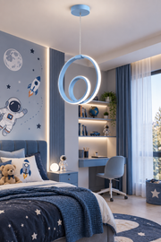 Orjin Mavi Tekli Sarkıt Led Beyaz Işık Ultra Ledli Salon Mutfak Oda Hol Ledli Avize