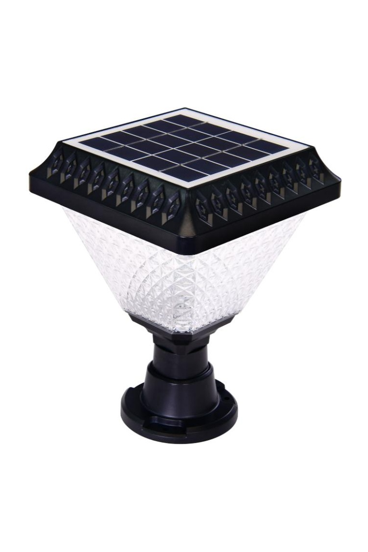 30W Siyah  Gövde Solar 6400K Beyaz Led Kare Armatür