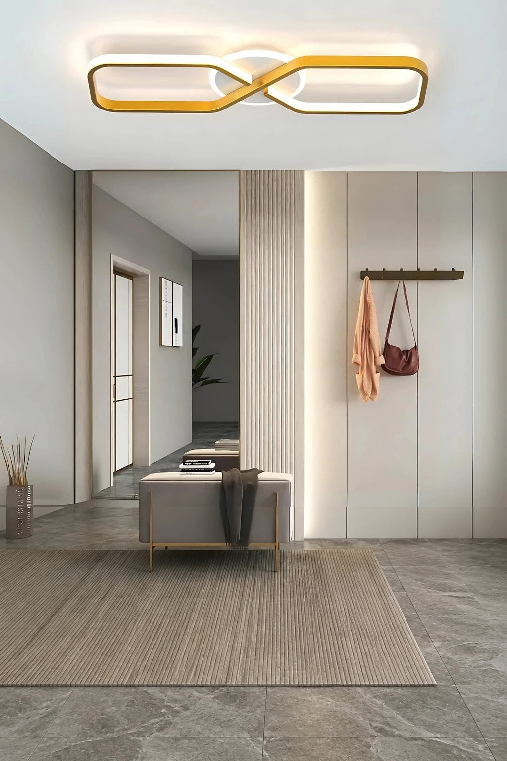 Beren Modern 3 Renk Ledli Mimari Tasarım Plafonyer Ledli Avize Led Avize