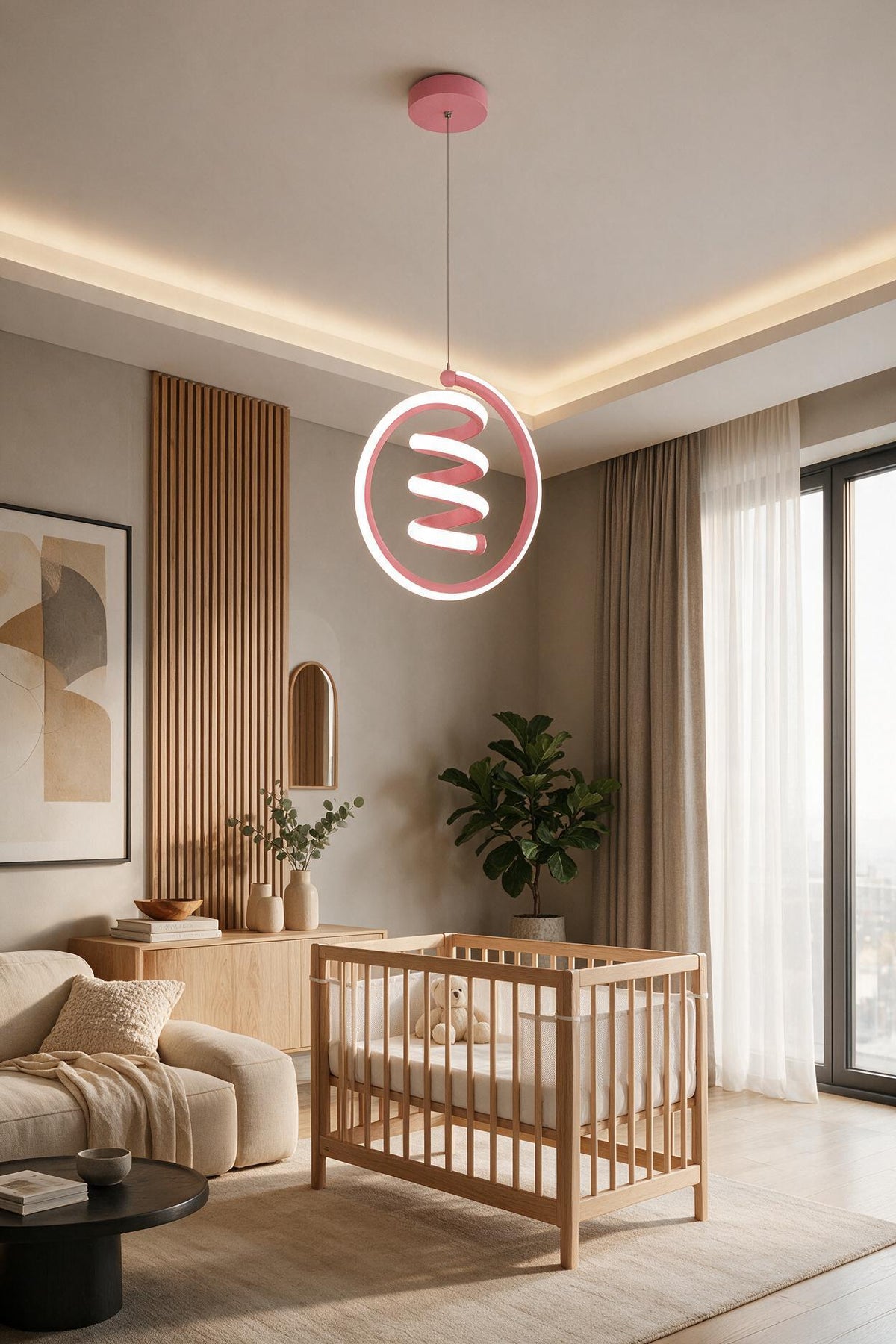 Venita Pembe Tekli Sarkıt Led Günışığı Ultra Ledli Salon Mutfak Oda Hol Ledli Avize