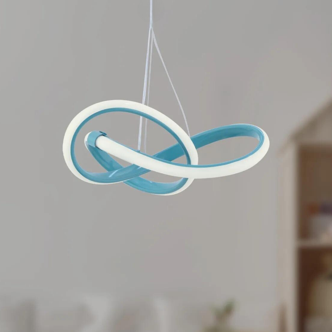 Bonna Modern Tekli Mavi Sarkıt Led Beyaz Işık Power Ledli Salon Mutfak Oda Hol Ledli Avize