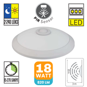 18W 6400K Beyaz Işık Ledli Sensörlü Armatür