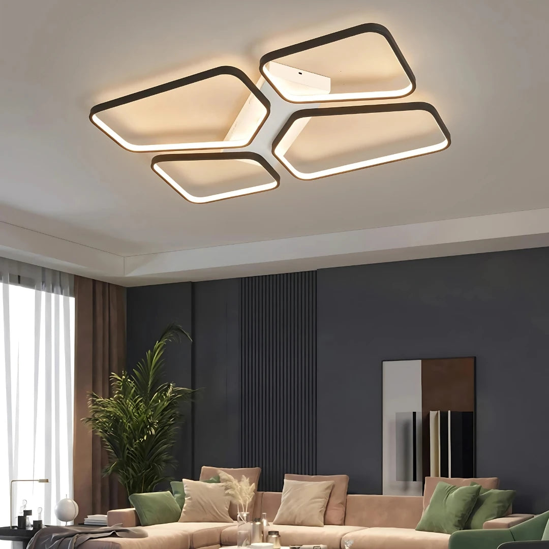 Pamira Modern 3 Renk Ledli Mimari Tasarım Plafonyer Ledli Avize Led Avize