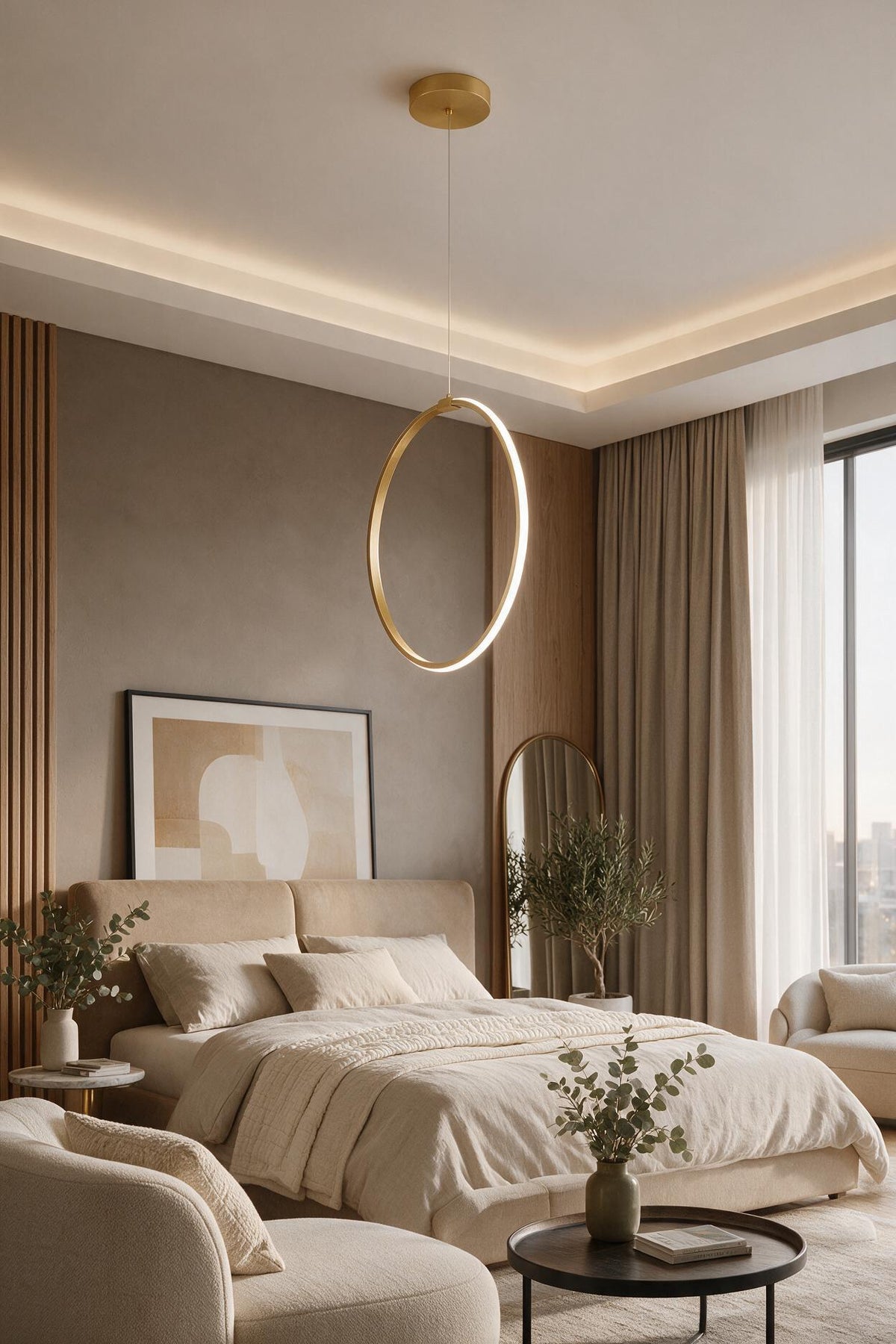 Rings Eskitme Tekli Sarkıt Led Günışığı Ultra Ledli Salon Mutfak Oda Hol Ledli Avize