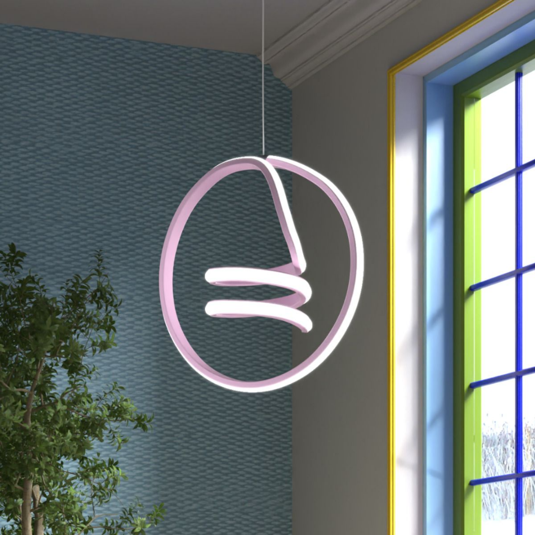 Venita Pembe Tekli Sarkıt Led Beyaz Işık Ultra Ledli Salon Mutfak Oda Hol Ledli Avize