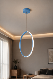 Rings Mavi Tekli Sarkıt Led Beyaz Işık Ultra Ledli Salon Mutfak Oda Hol Ledli Avize