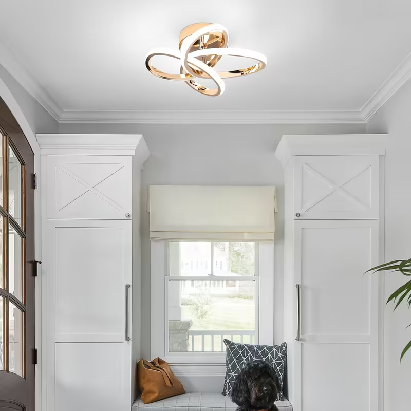 Dönence Eskitme Modern Ultra Power Beyaz Ledli Plafonyer Tekli Ledli Avize