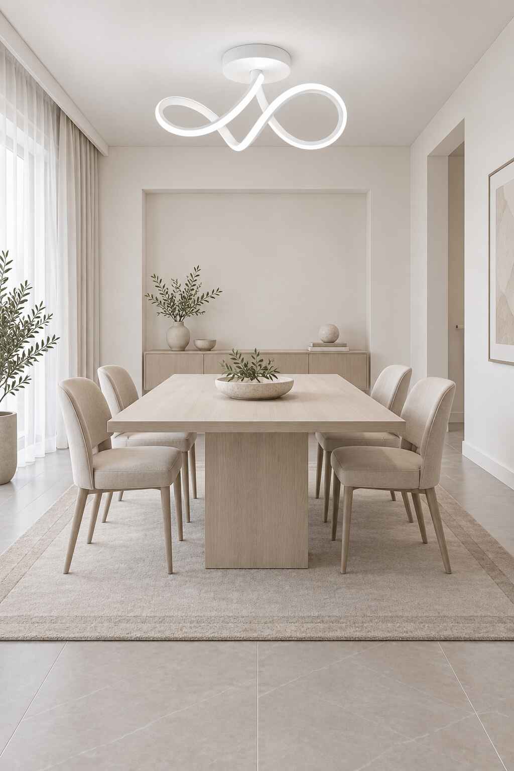 Casabella Modern Beyaz Plafonyer Ultra Power Beyaz Ledli Avize