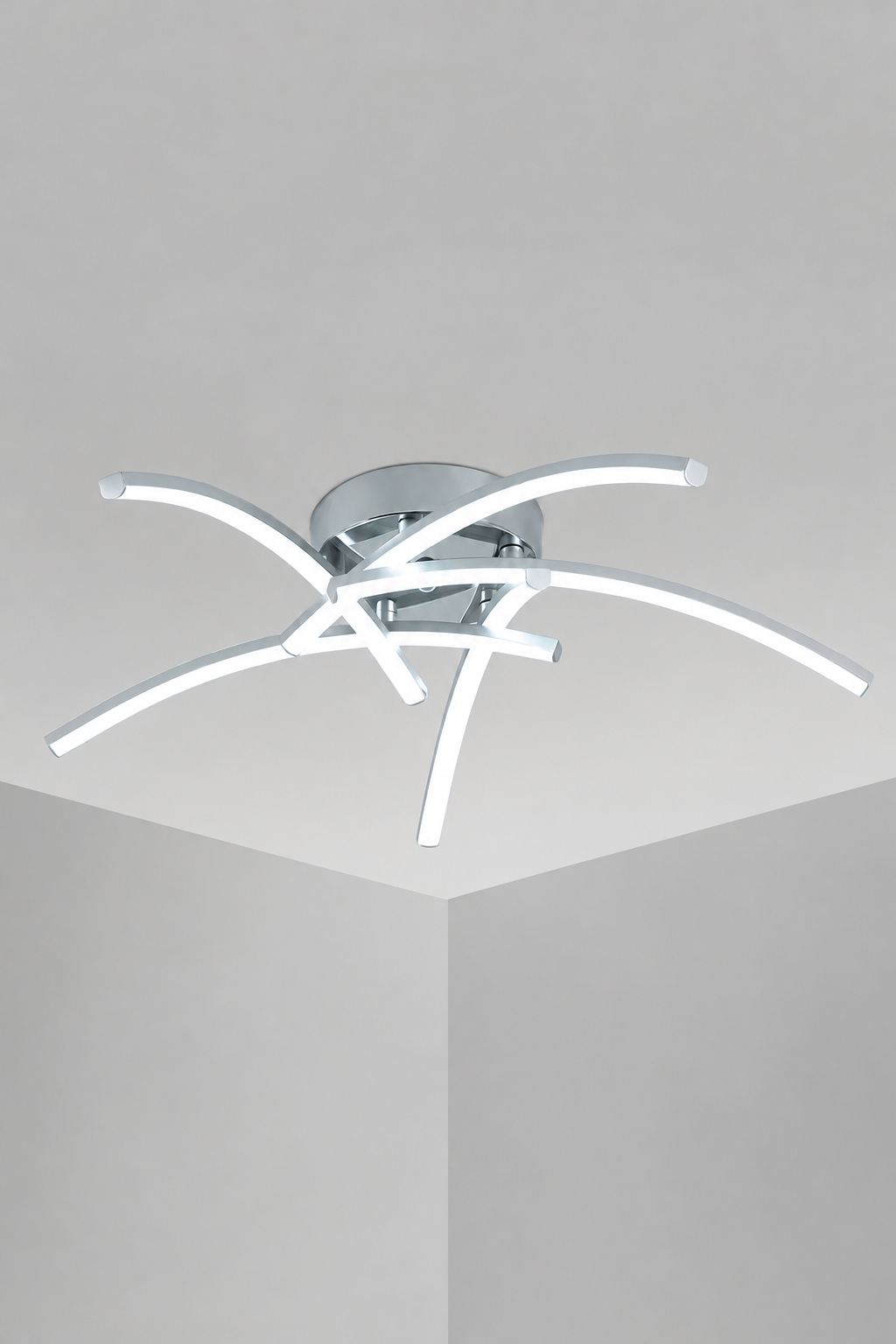 Hira Gri Modern Ultra Power Beyaz Ledli Plafonyer Led Avize