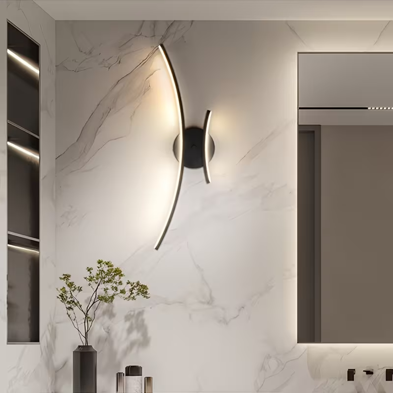 Youto Modern Siyah Dekoratif Günışığı Ledli Aplik