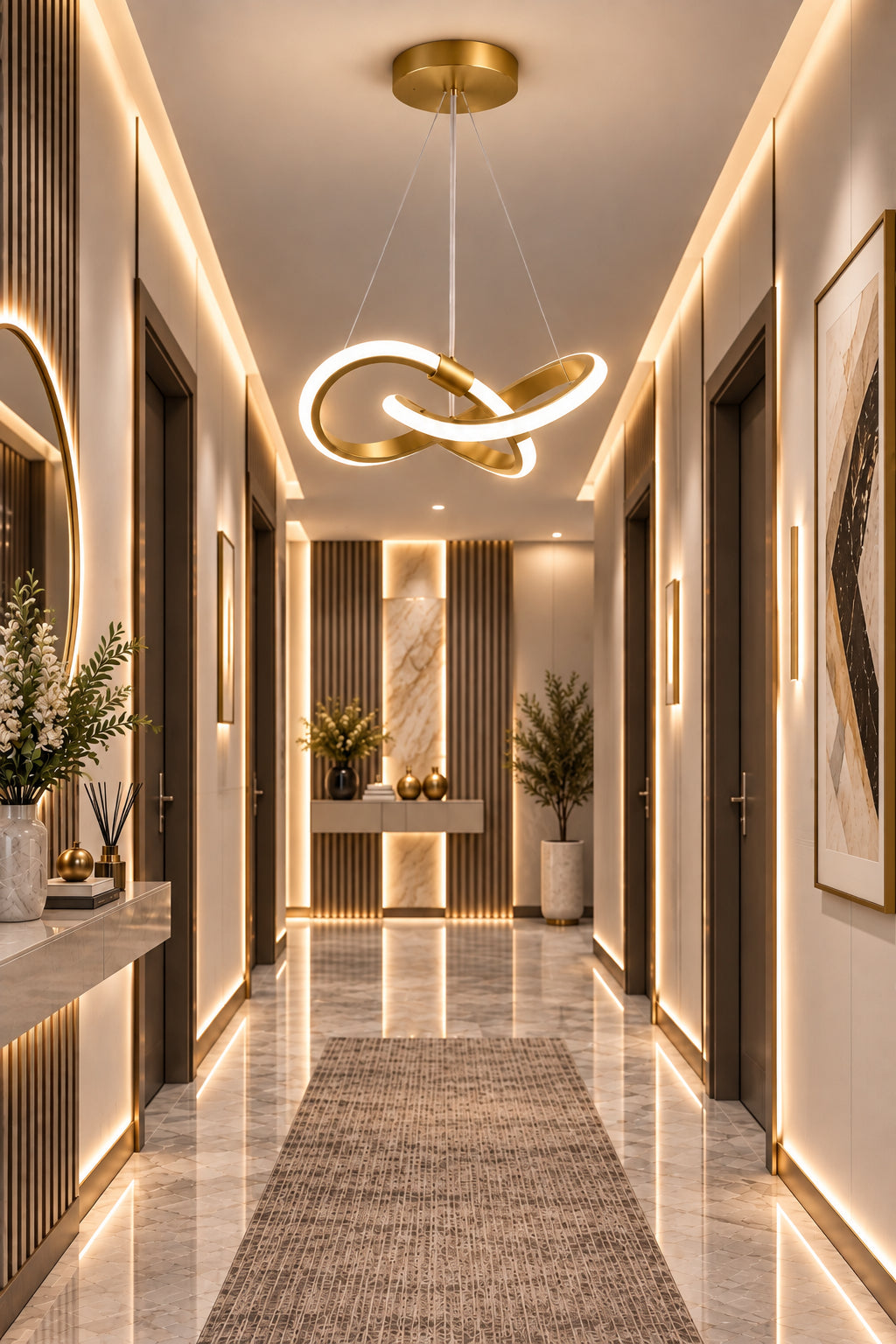 Aura Eskitme Ultra Power Beyaz Ledli Avize Sarkıt Tekli Avize