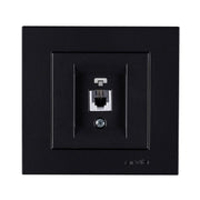 Arvia Siyah Nümeris Telefon Prizi RJ11 ( Kablolu ) ( Çerçevesiz )