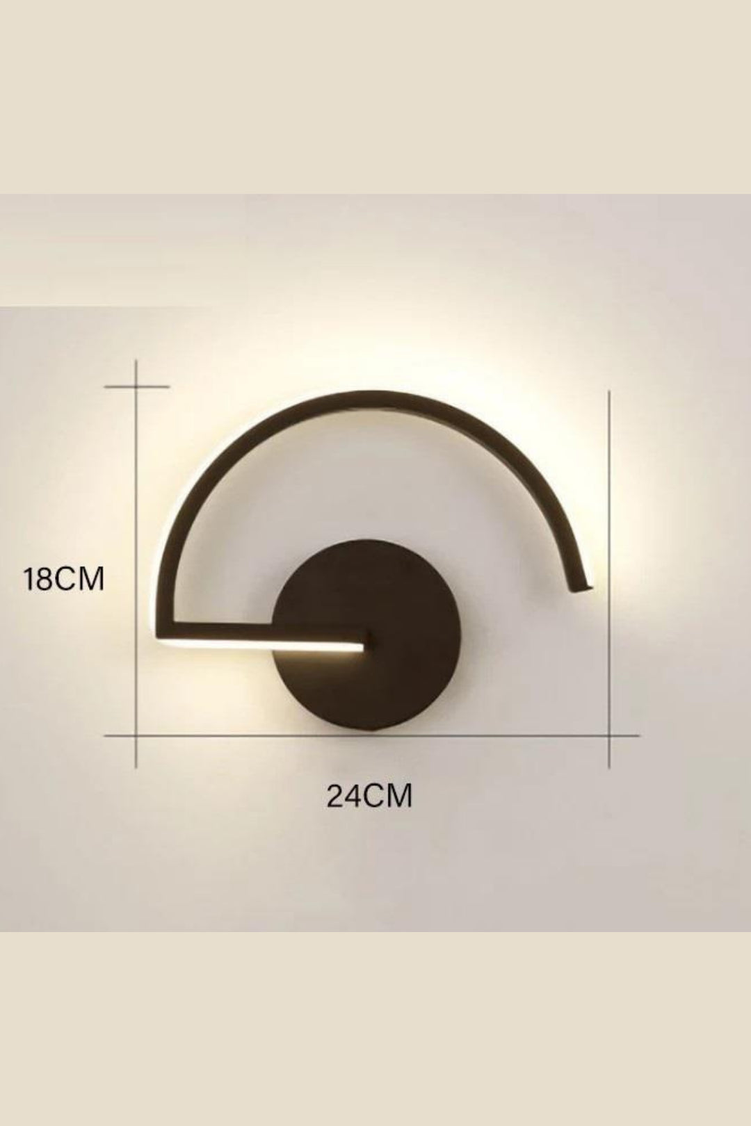 Moskov Siyah Dekoratif Beyaz Ledli Aplik