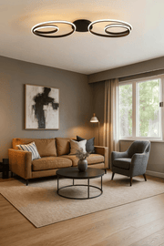 Lucca Modern Siyah Plafonyer Ultra Power Beyaz Ledli Avize