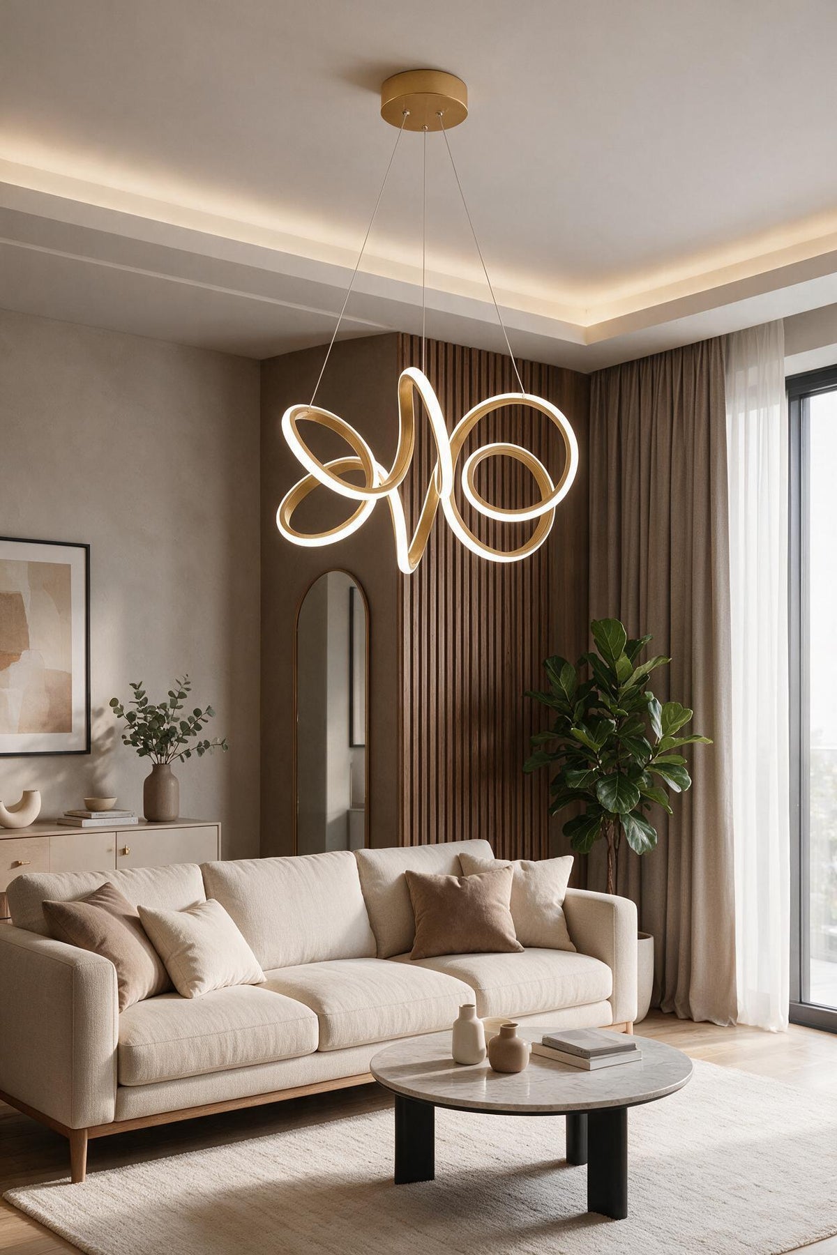 Endiy Eskitme Modern Sarkıt Led Avize Salon Mutfak Oda Hol Ledli Avize Beyaz Işık