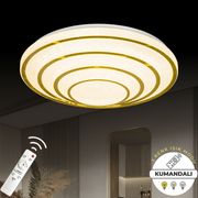 Vanessa Gold Uzaktan Kumandalı 3 Renk Ledli Avize Çap 60 cm