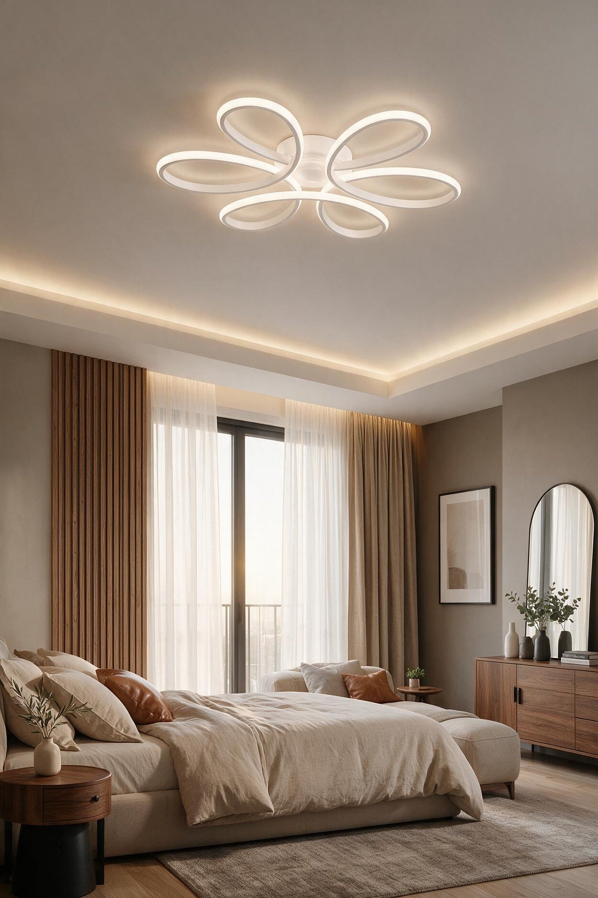 Linup Modern Beyaz Plafonyer Tavana Sıfır Beyaz Işık Salon Mutfak Yatak Odası Led Avize