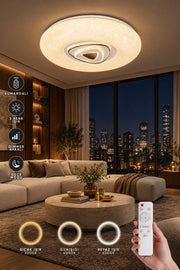 Bermuda Gold Uzaktan Kumandalı 3 Renk 50 cm Led Avize