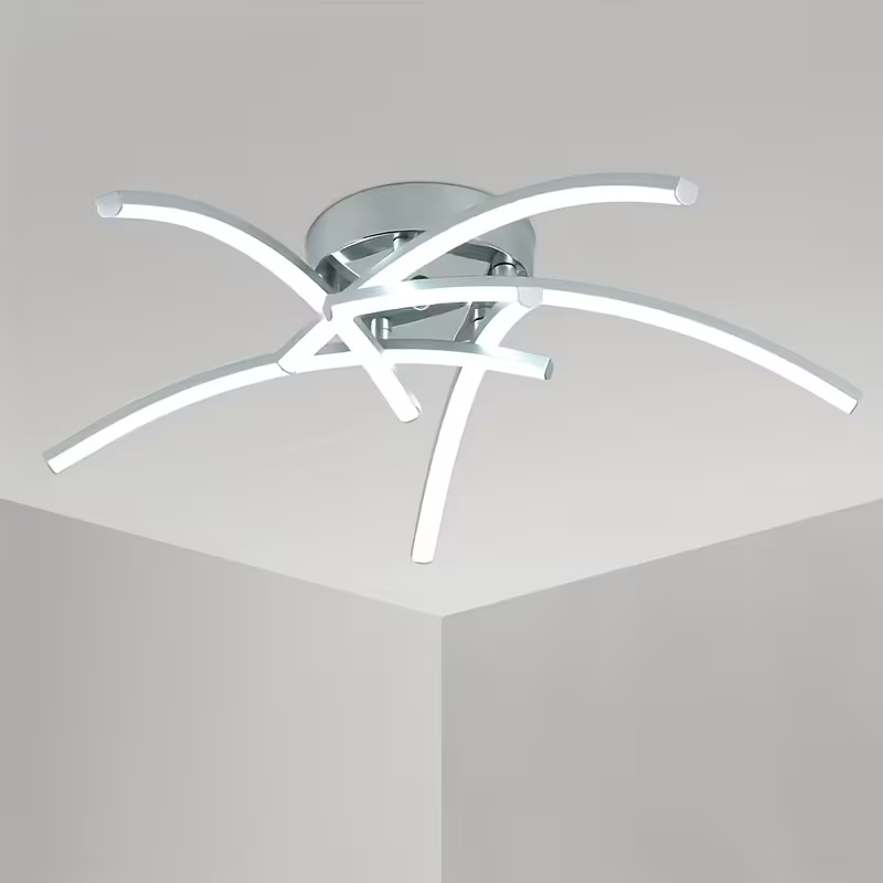 Hira Gri Modern Ultra Power Beyaz Ledli Plafonyer Led Avize