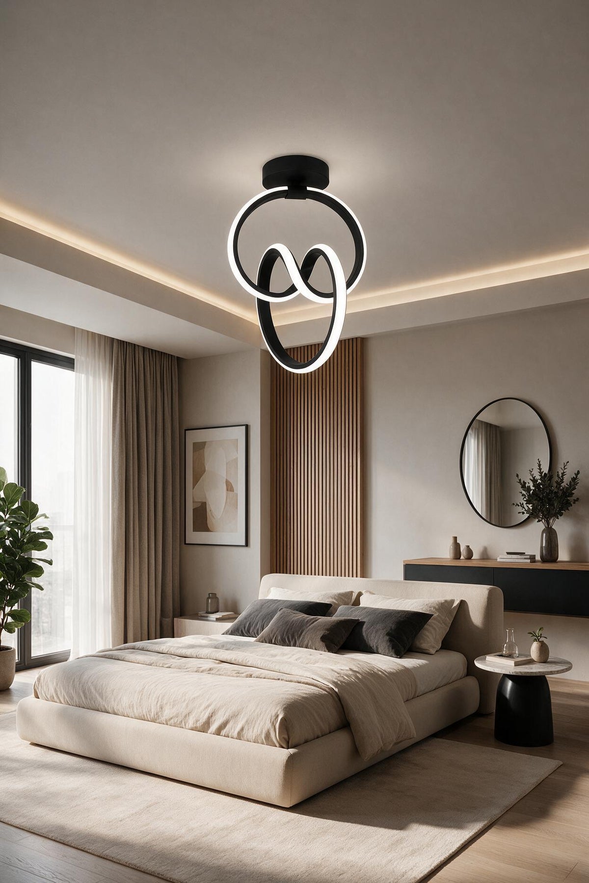 Emily Siyah Tekli Plafonyer Led Beyaz Ultra Ledli Salon Mutfak Oda Hol Ledli Avize
