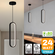 Ovis Siyah Beyaz Işık Ledli Modern Sarkıt Led Avize