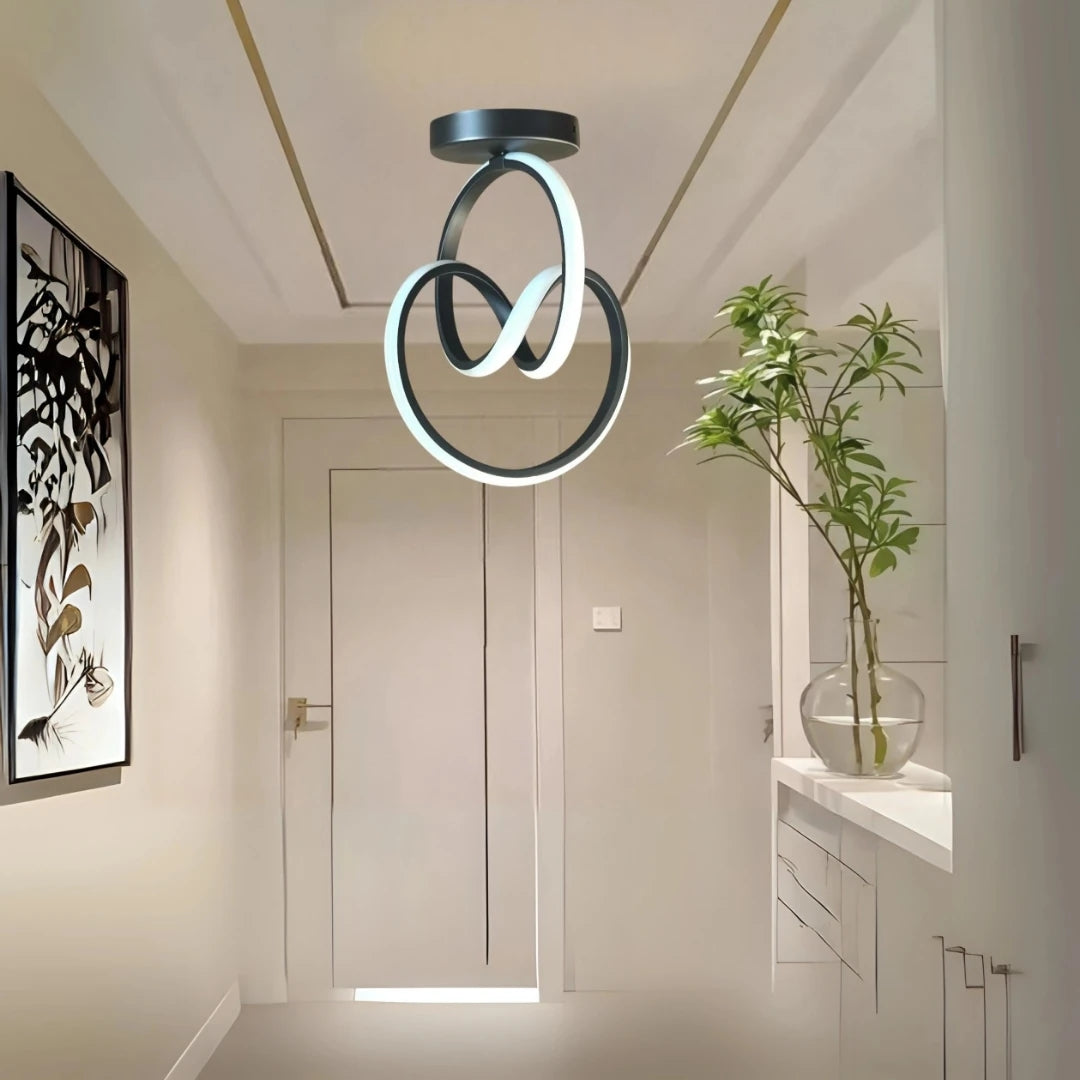 Trend Siyah Plafonyer Ultra Power Beyaz Ledli Avize