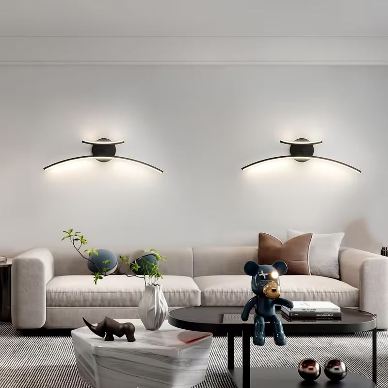 Youto Modern Siyah Dekoratif Günışığı Ledli Aplik